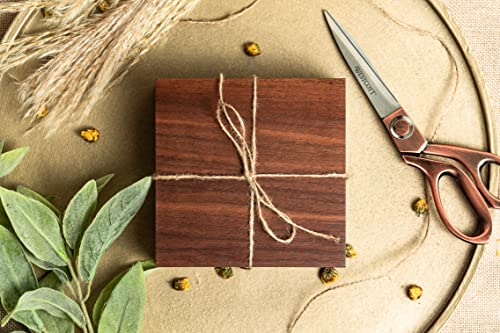Wood Keepsake Box With Hinged Lid Felt Lining - Decorative Wooden Box For Storage Box, Stash Box, Jewelry Box, Or Trinket Box - Square Memory Wooden Box - Walnut Finish- (5.1" X 5.1" X 2.3") #TOP6