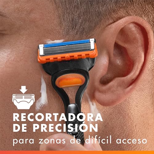 Miniatura 4 de Gillette Fusion5 Cuchillas de Afeitar Hombre, Pack de 16 | Recambios para Maquinillas de Afeitar con 5 Hojas, Banda de Gel Lubricante Y Recortadora de Precisión