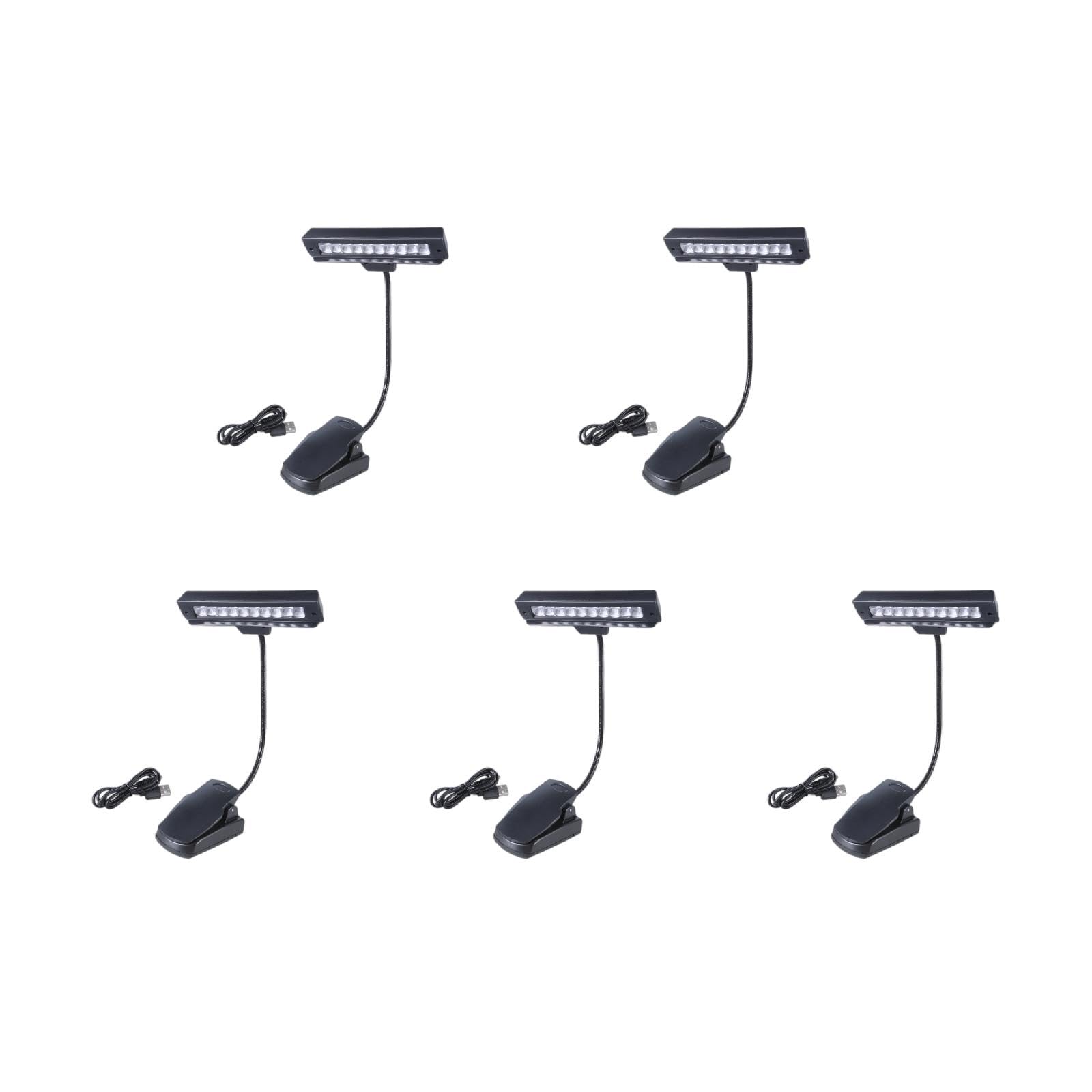 MultiAngle - Lampada da scrivania regolabile con 10 LED, alimentata da USB o batterie AA, per lavoro e tempo libero, luce LED bianca fredda