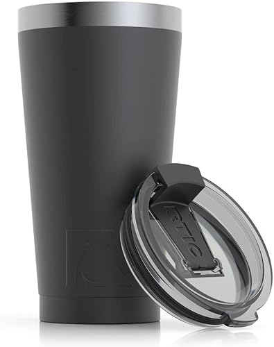 RTIC Pint - Vaso aislado de acero inoxidable de 16 onzas para café, cóctel congelado, bebida, taza de viaje de té con tapa, a prueba de derrames, disponible en Yaxa Peru