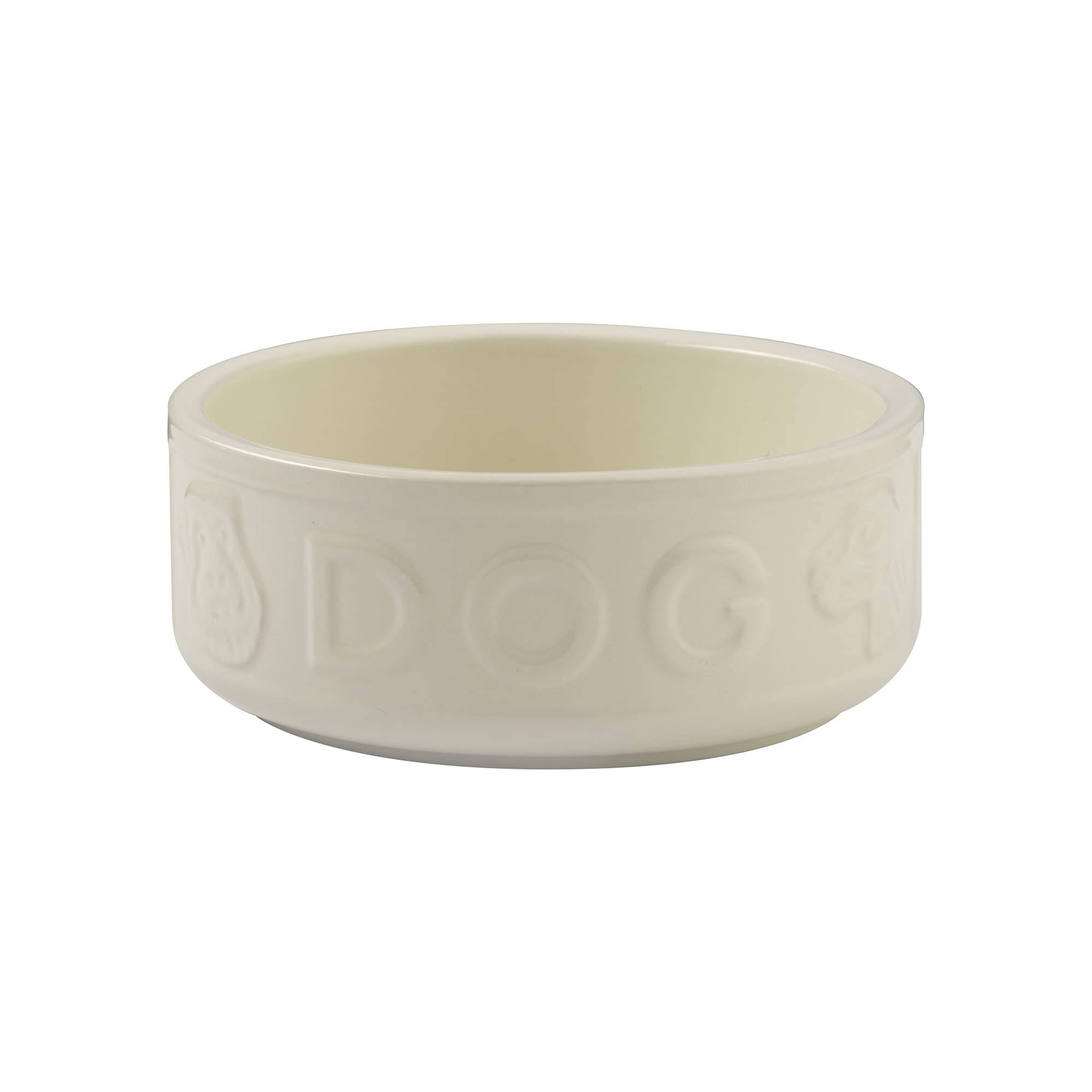 Mason Cash Cream Dog Bowl 15cm, 700ml Capacity, Classic Design, Dishwasher & Microwave Safe, Ideal for Food and Water