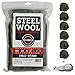 Queen|Bird Steel Wool - 6 Rolls (3ft/Each) - Fill Fabric DIY Kit, Gap/Hole Blocker - Steel Wool Pad - Cleaning, Polishing, Buffing, Refinishing, with A Pair of Gloves
