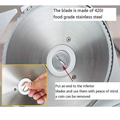 Gaone Brotschneidemaschine Allesschneider Elektrisch Verstellbar Compact Meat Slicer Mit Abnehmbarem Edelstahl Gezackten… – Bild 3