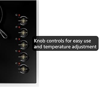 36 Inch Electric Cooktop - Drop-in(34.25"x19.3") 5 Burner Electric Stove Top 8400W High Power, 36" Ceramic Cooktop Stove with Knob Touch, Dual Ring, Overheat Protection, 220-240V Hard Wired