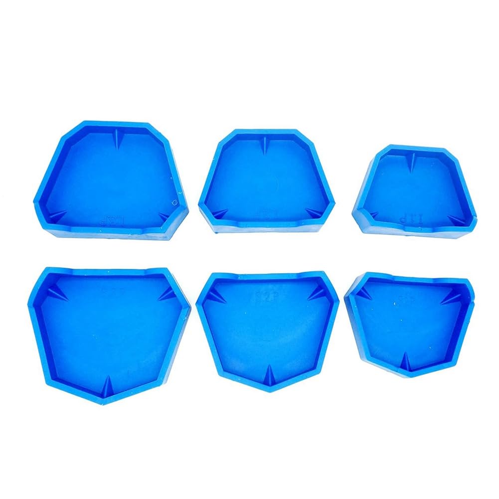 Ginobili Blue Silica Gel Lot de 6 moules de base pour moulage de laboratoire en plâtre