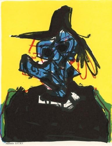 Antonio Saura Atares original lithograph, 1967