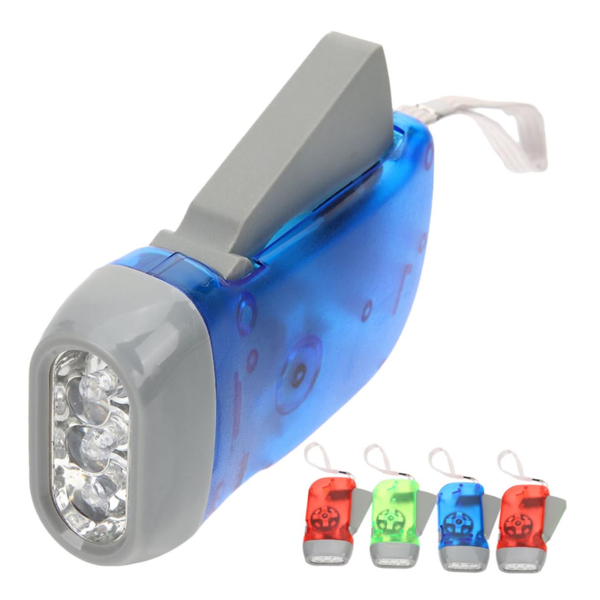 TOYANDONA Torcia a Manovella 5 Pezzi, Luce di Emergenza Portatile | Design Ergonomico e Leggero, Ricarica Manuale, Uso Outdoor e Quotidiano Stile Casuale
