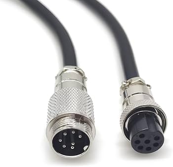 PCケーブル・コネクタ MOKA Amazon | GX16 コネクター 7ピンケーブル オス-メス ストレート 防水