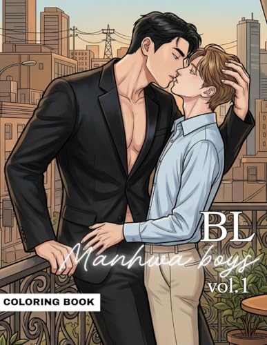 BL Manhwa Boys Vol.1: Yaoi Coloring Book with BL Romantic Tension, Handsome Manhwa Characters & Cute Anime Boys , Relaxing Adult Coloring Book for Yaoi Fans
