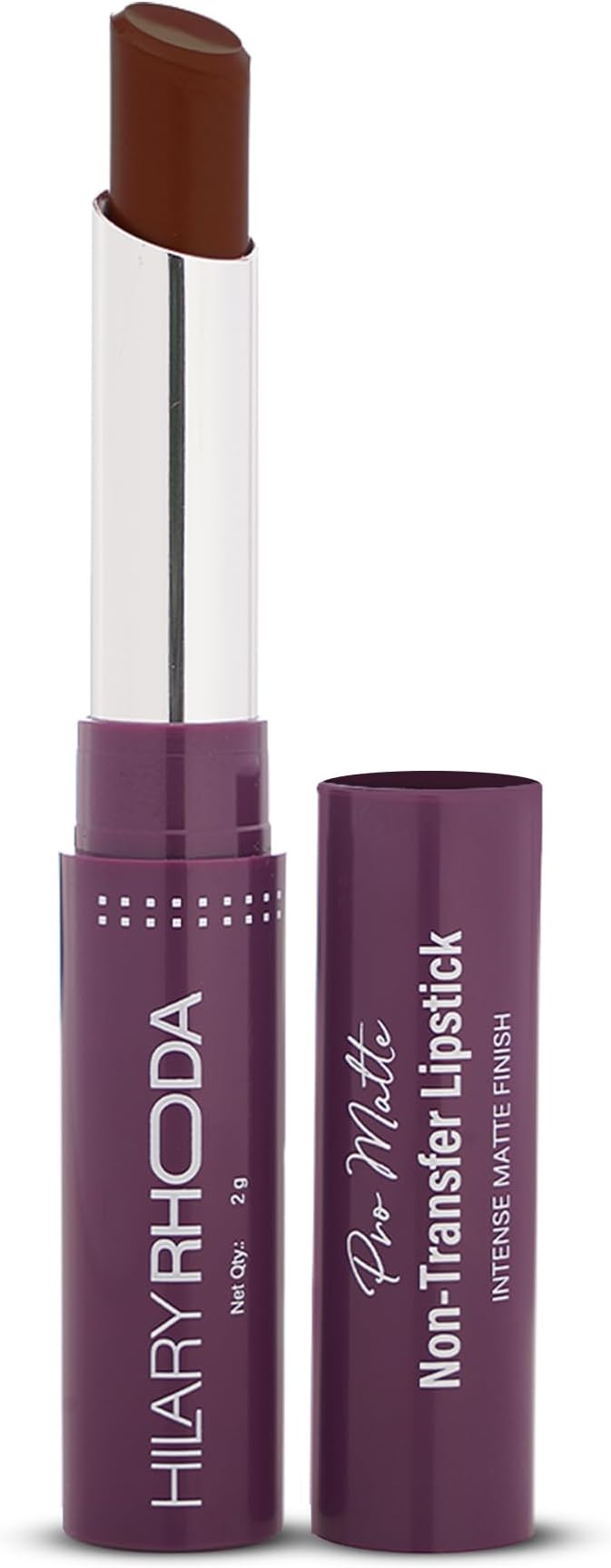 Hilary Rhoda Pro Matte Non-Transfer Lipstick | Waterproof & Smudge-Proof | 12-Hour Long Stay | 24 Shades Available | Highly Pigmented Matte Finish Lipstick | 2g - (Expresso | Shade 12)