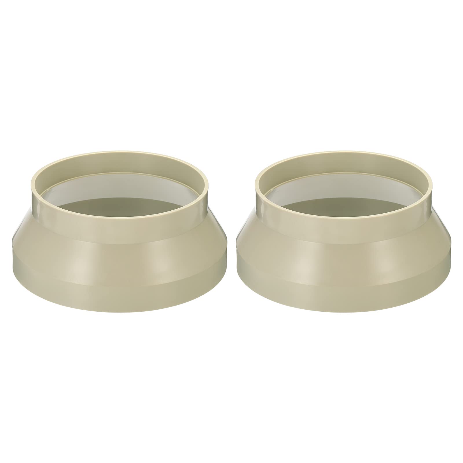 Connecteur réducteur de conduit 200 à 150 mm en PVC beige pour gaine de ventilation