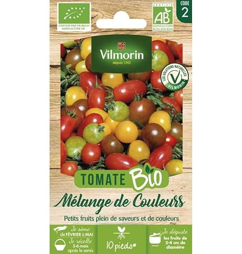 Sachet de Graines de Tomates Cerises Bio Vilmorin: Couleurs et Saveurs en Mélange