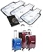JAVOedge 3 Piece Black Trim Bundle Pack Clear PVC Luggage Cover - 3 Sizes: (SM) 20", (MED) 24", (LG) 28" + Bonus Bag