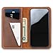 PEGAI Personalized 100% Leather Wallet Case for iPhone XS MAX, with Card Holder, Screen Protector, Handmade, Protective, Magnetic, Wallet Phone Case | McLean Mahogany