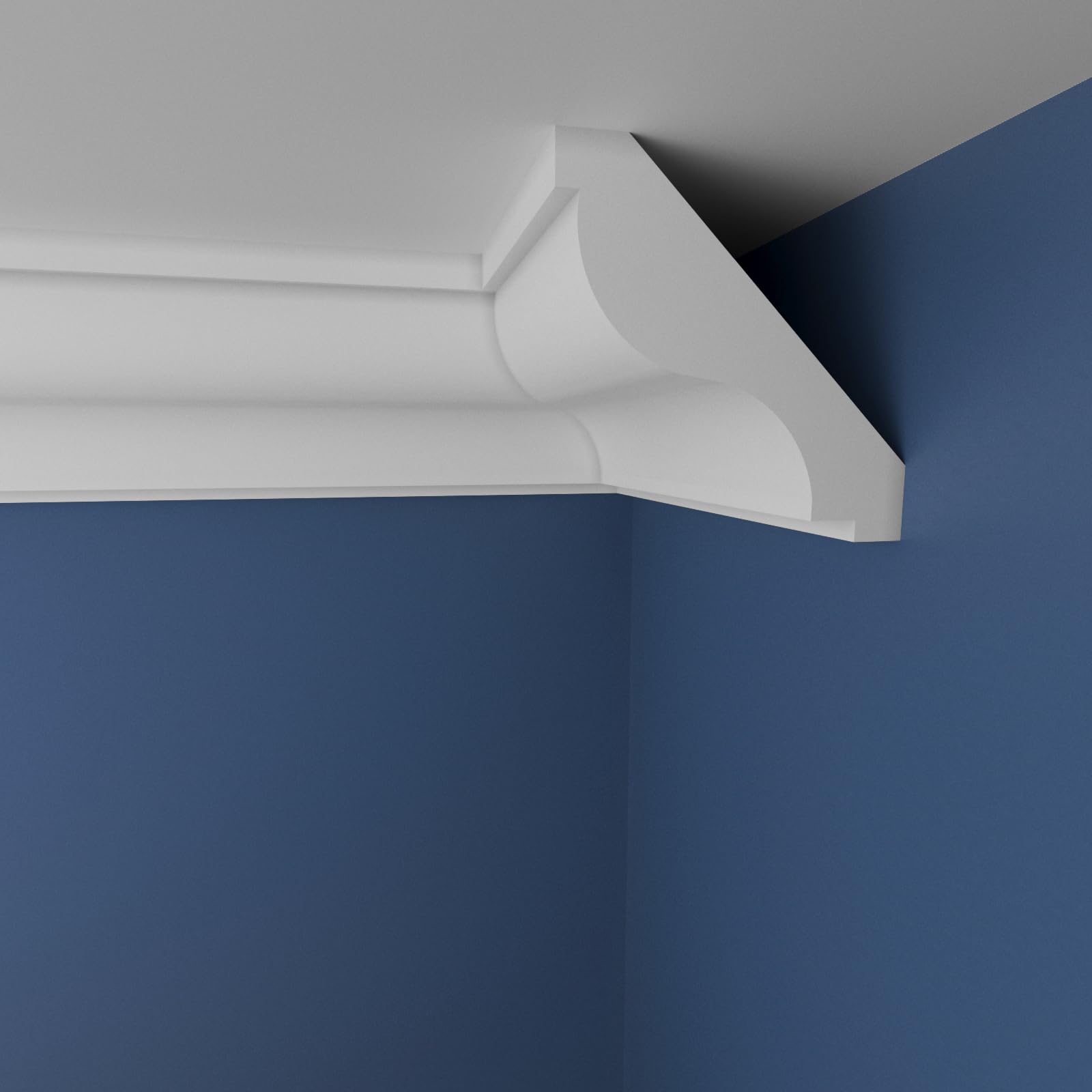 WOLDECOR XPS Cornice Coving – Decorative Coving Moulding for Ceilings, Lightweight Paintable Ceiling Coving Trim, Easy DIY Installation, Durable and Moisture Resistant (WS22, 10 Meters)