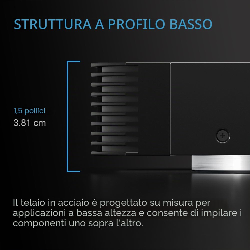 AC Infinity AIRCOM T9, ventola di raffreddamento silenziosa 17" (43 cm) per ricevitore, amplificatore, DVR, componenti AV Cabinet