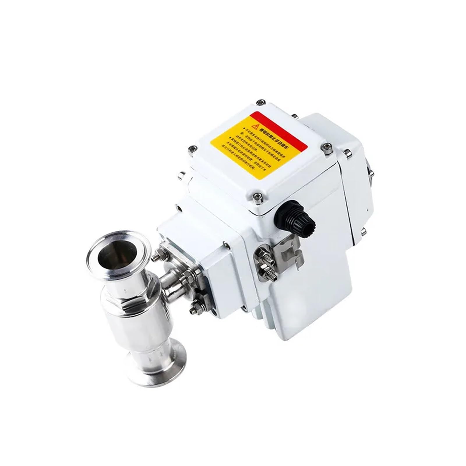 CJKXPZMH 25 mm 2 Way Motorized Ball Valve Q911F-16P Tri Clamp Ferrule Type Electric Ball Valve(110VAC)
