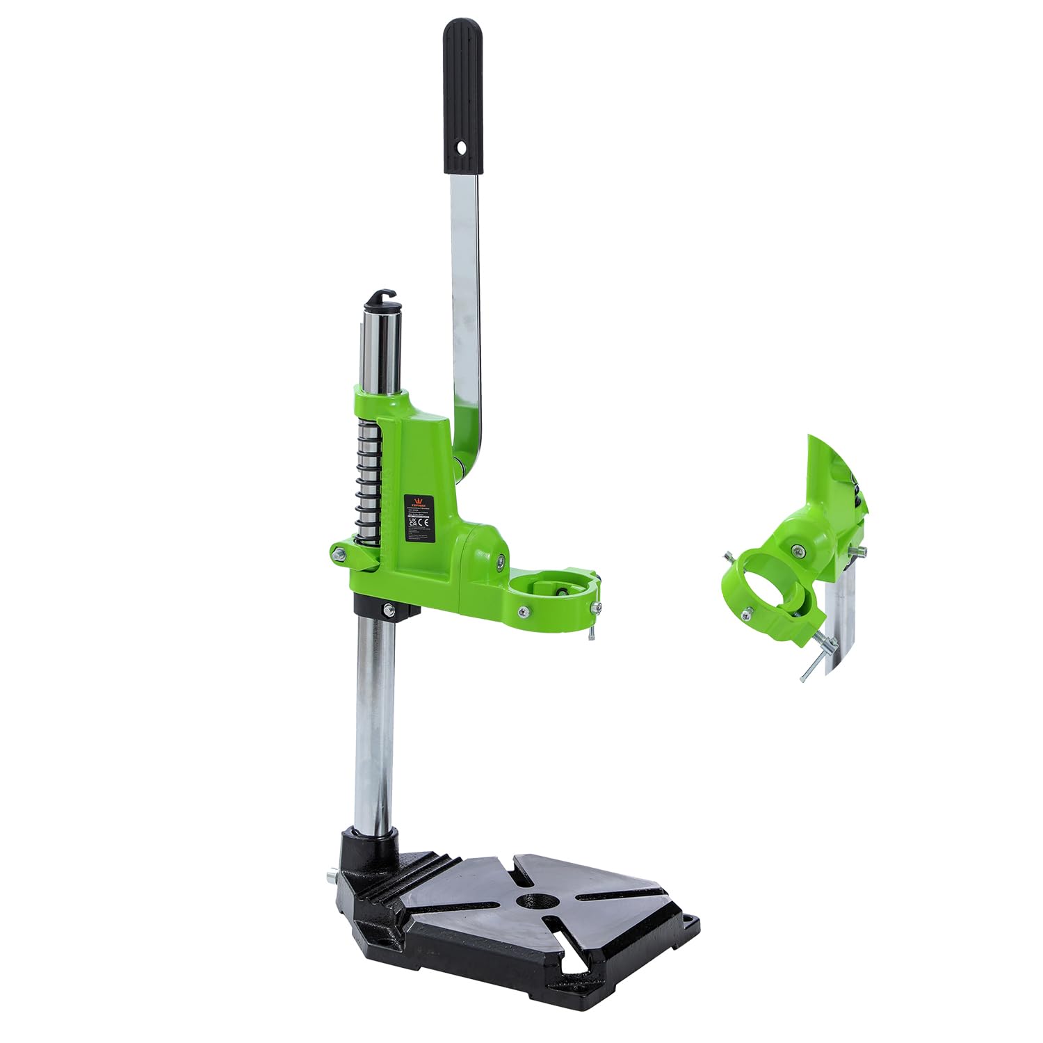 Topway Green Multifunction Drill Stand, Adjustable Electric Power Drill Press Benchtop Table Holder For Home Diy Industry Work, 35-50Mm