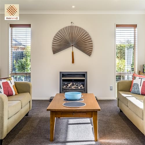 Madeterra S TT24 Decorative Folding Fans, Bamboo Fan Large Bamboo Fan Wall Art Hanging Decor Folding Fan 41 X 27.5 Inch thumb #3