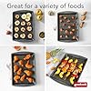GoodCook 15” x 10.5” Nonstick Carbon Steel Baking Pan & Raised Wire Rack – Pizza Crisper, Crispy Bacon, Multipurpose Cooking Sheet Pan, Cooling Rack, Kitchen Cookware Set, Dishwasher Safe #2