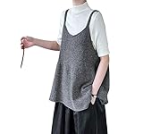 [KaoGao] 秋ベスト アウター ニットベスト キャミソール レディース 大きいサイズ ニット ビスチェ Uネック ノースリーブ トップス レイヤード プルオーバー 重ね着 無地 ニットビスチェ ペプラム 通勤 大人 春 秋 冬 [並行輸入品]