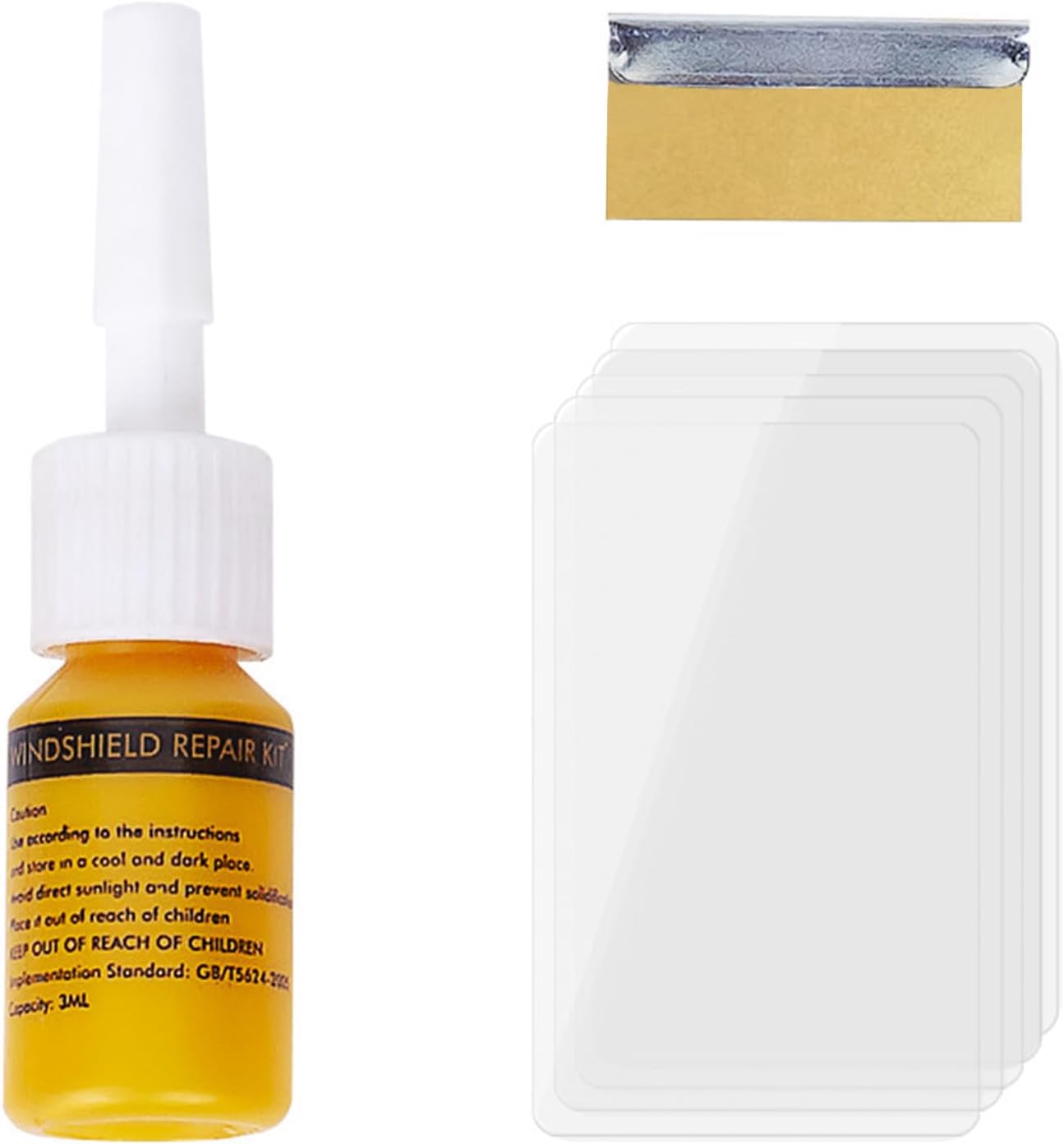 Windscreen Chip Repair Kit, Car Glass Scratch Remover Kit, Auto Glass