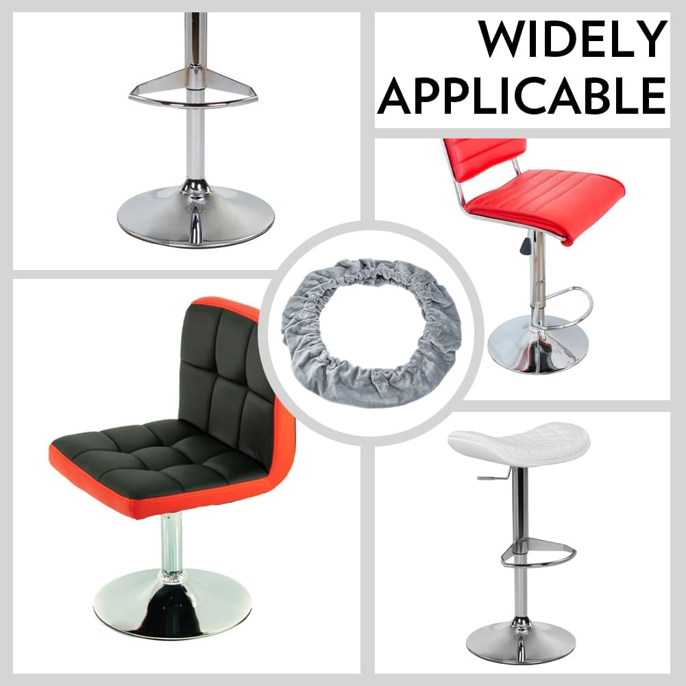 GORGECRAFT 2 x Bar Stool Leg Protector Pads Non Slip Replaceable Pads Compatible with Round Base Bar Stools Recliner Swivel Bases 42-47cm Thick