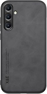 فاسينيشن جراب موبايل متوافق مع سامسونج جالاكسي A26 بملمس مغناطيسي من جلد البولي يوريثين الفاخر وغطاء خلفي نحيف وناعم لموبايل سامسونج جالاكسي A26 (اسود)