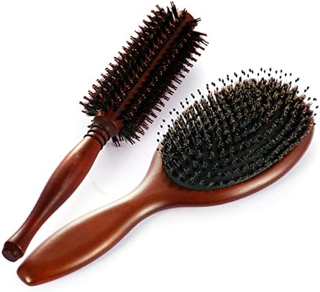 TogeWithY-Hair Brush - Nylon Bristle Hair Brush Set (large)- Soft natural bristle brush, anti-static, easy to untangle.