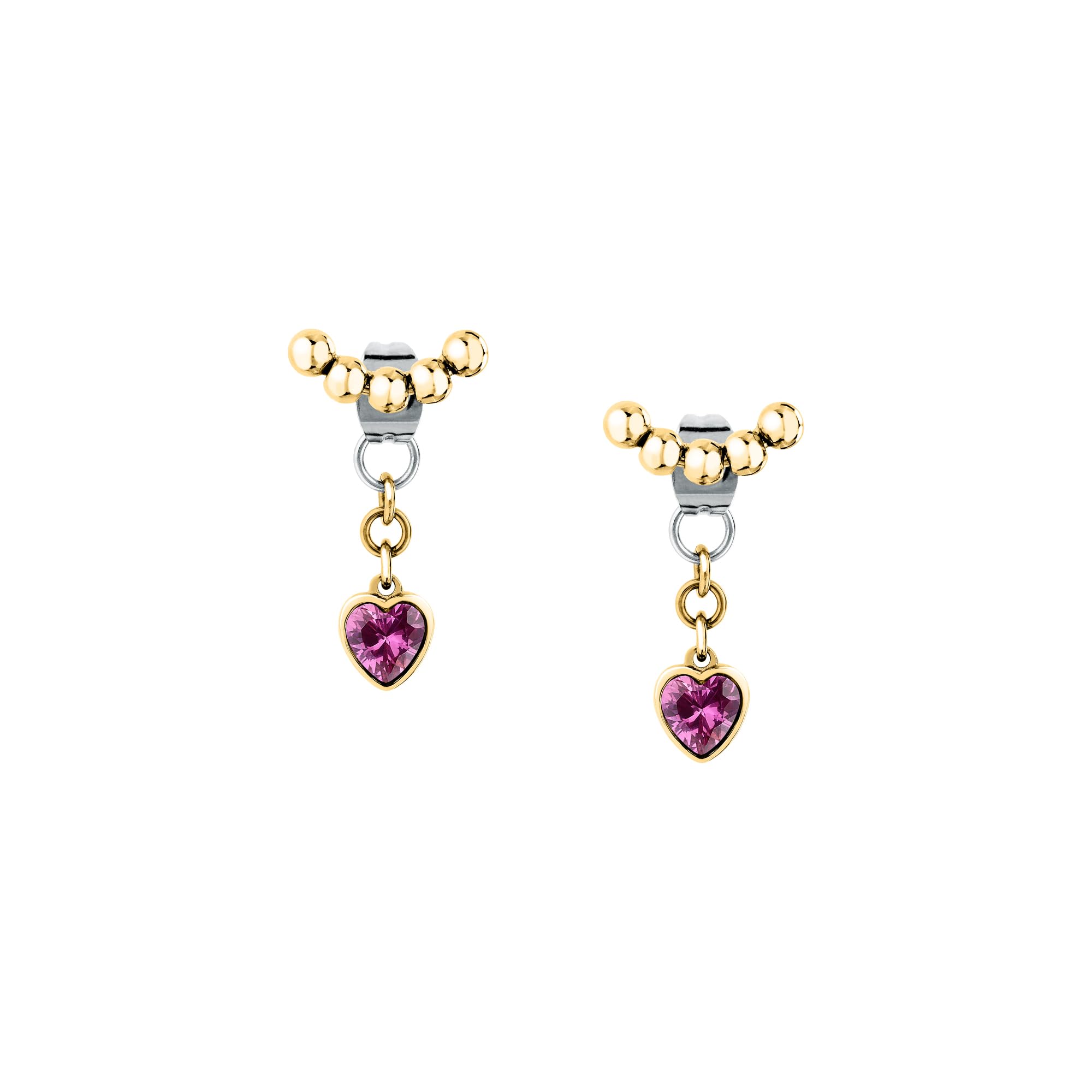Morellato Orecchini Donna in Acciaio con Cuore, Collezione TALISMANI Emily in Paris, Idee Regalo Fidanzata