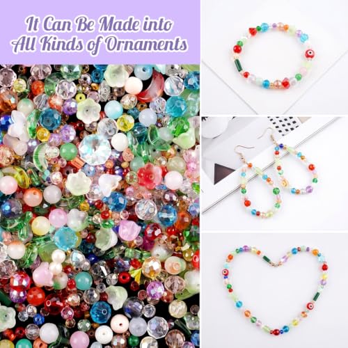 Image of PATPAT Glass Crystal Beads 4-18mm Mixed Half Pound Jewellery Craft Set