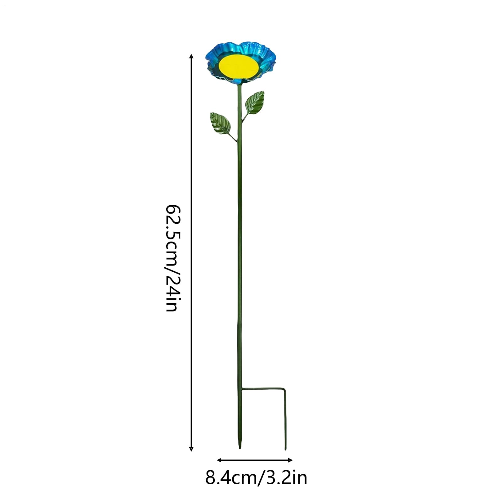 Stazione di irrigazione per api, mangiatoia per api per giardino, in metallo a forma di fiore a forma di farfalla Insec-t Stazione per bere con paletti per esterni, giardino, cortile
