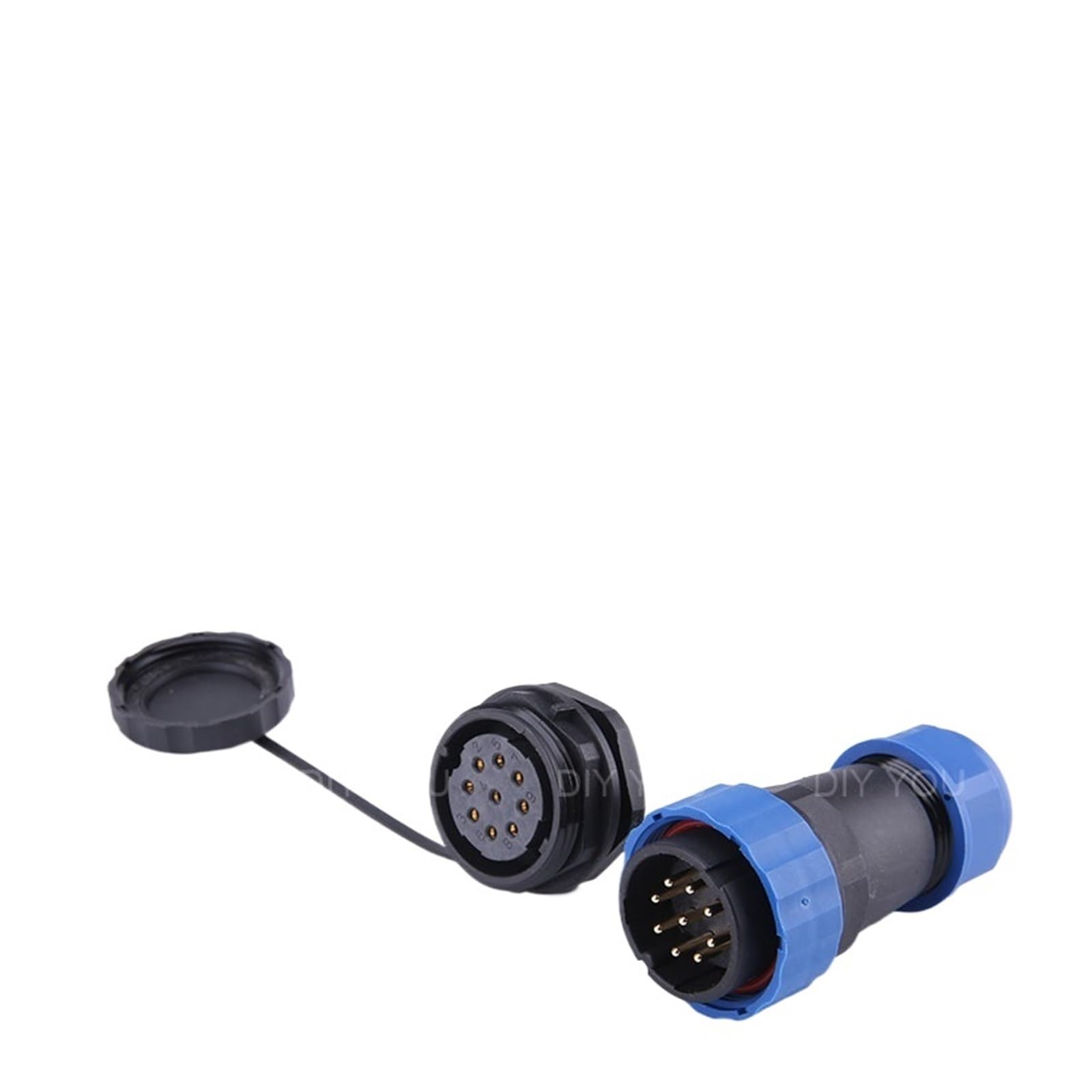 Conector aviación SP28 IP68 de tuerca trasera y alta resistencia 8
