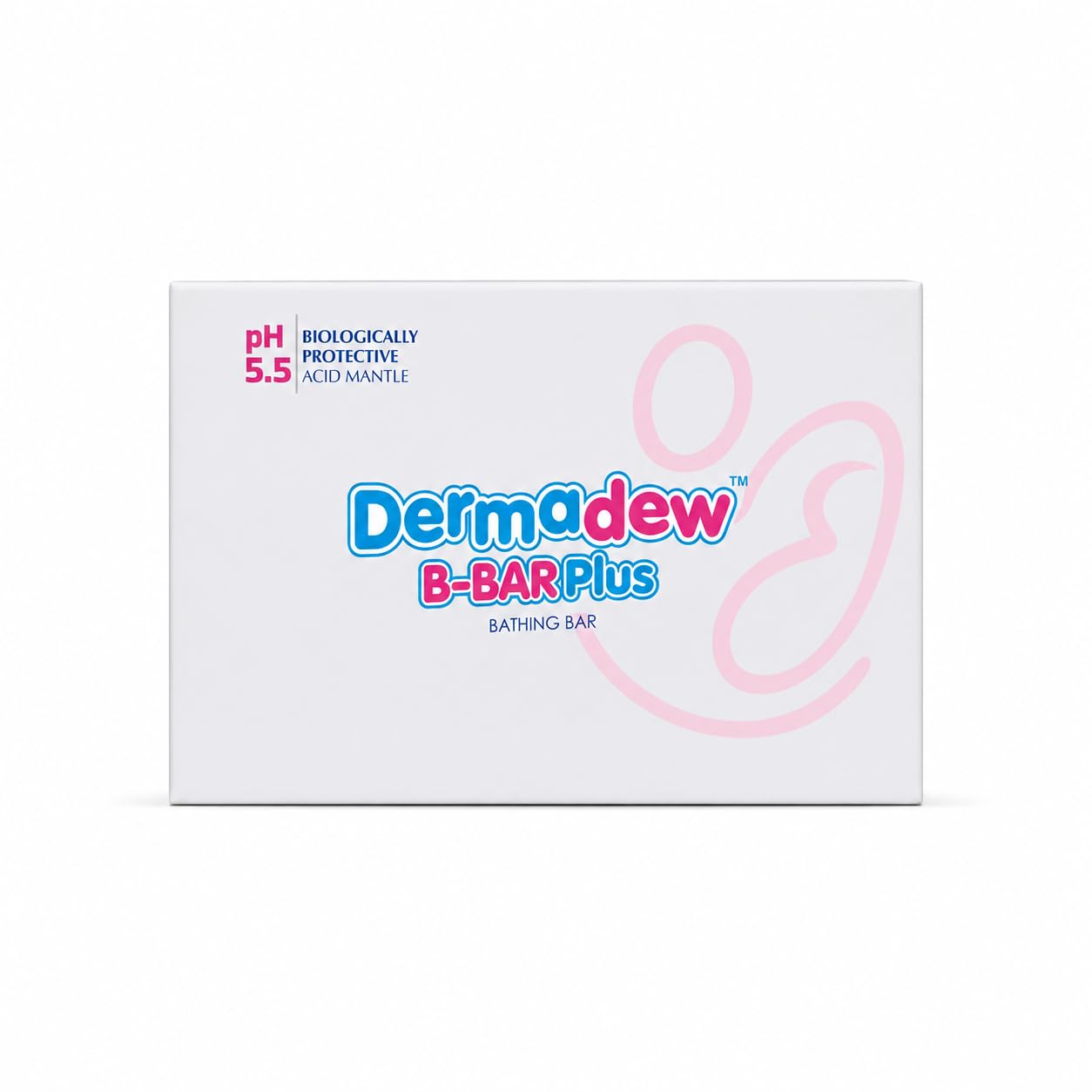 DERMADEW B-Bar Plus Bathing Bar 75g | Soap-Free Syndet Cleanser | pH 5.5 | With Glycerin, Shea Butter & Vitamin E | Gent