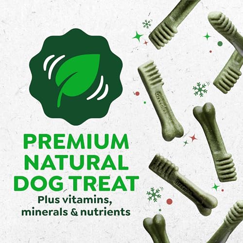 Image of Greenies Veterinarian-Recommended, Limited-Edition Natural Dental Dog Treats Teenie Size, Gingerbread Flavor, 6 oz. Pack, 22 Count