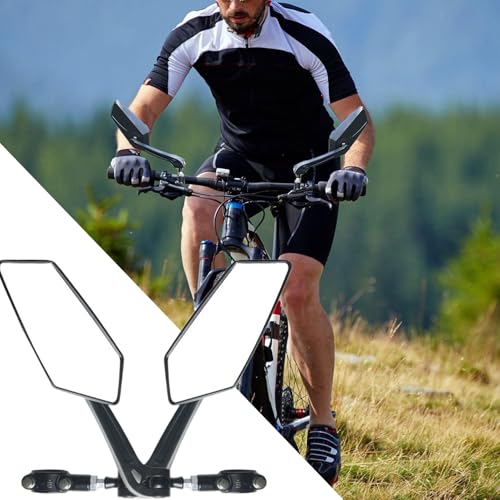 Espejo retrovisor de moto manillar plegable con amortiguador giratorio multiangular estable 3