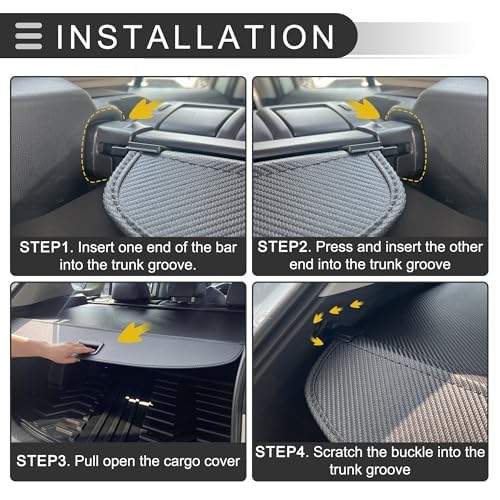 Cubierta de carga retráctil para maletero Mitsubishi Eclipse Cross 2018-2024, pantalla negra 4