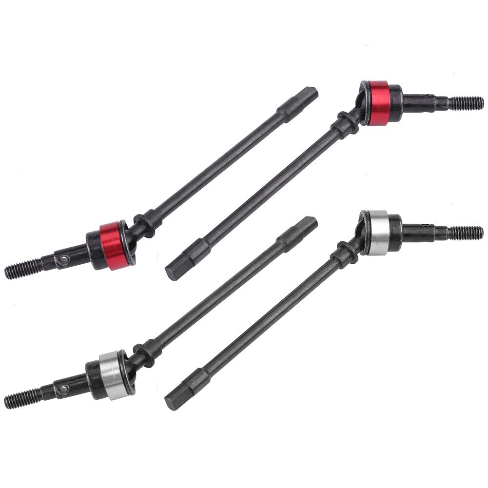 10.5cm / 4.13inch RC Axle Shaft 1/10 Axial, 4 Pieces Universal Drive Shaft High Carbon Steel Front Axle CVD Drive Shaft Remote Control Vehicle Model Accessories for SCX10 RC Car