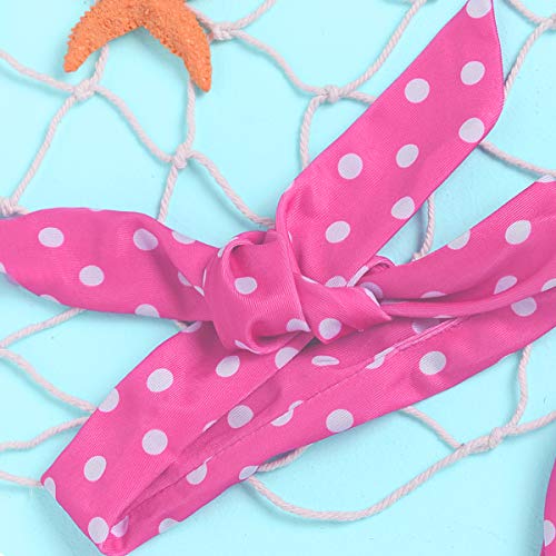Aalizzwell Baby Girl Bikini,Kids Toddler Polka Dot Swimsuits Halter Swimwear Bikinis Set With Headband thumb #1