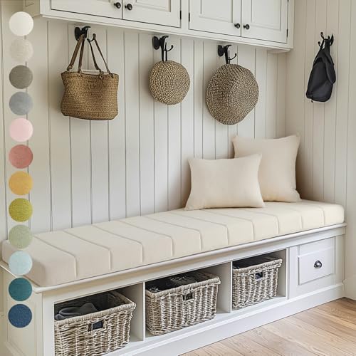 Custom Bay Window Cushion with Anti-Cat Fabric