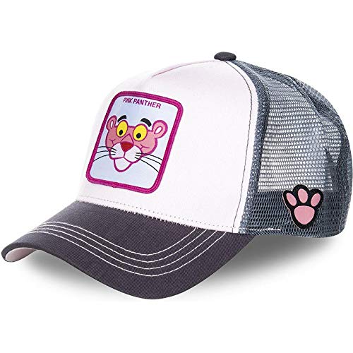 WAZHX De Malla De Pantera Rosa Gorra De Béisbol De Verano Negra De Anime Snapback Pinkpanther