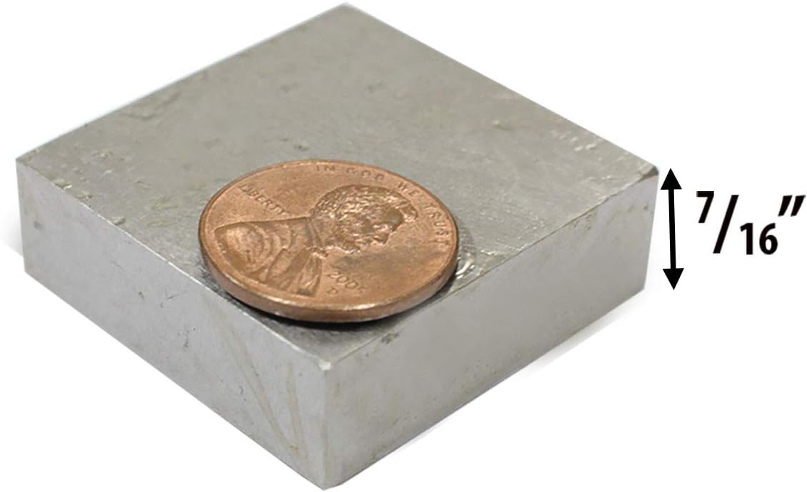 1-3/8" (35mm) Steel Bench Block | Solid Metal Block for Jewelry Making, Stamping, and Metalworking | Jeweler's Anvil | Durable Surface for Hammering, Stamping, and Chasing