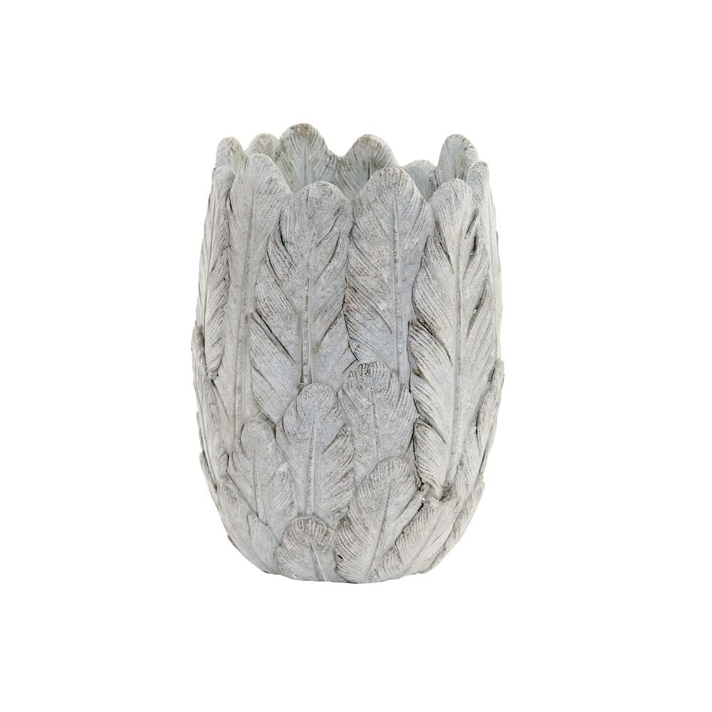 DKD Home Decor Feathers Grey Cement (15 x 15 x 21 cm) (Reference: S3024022)
