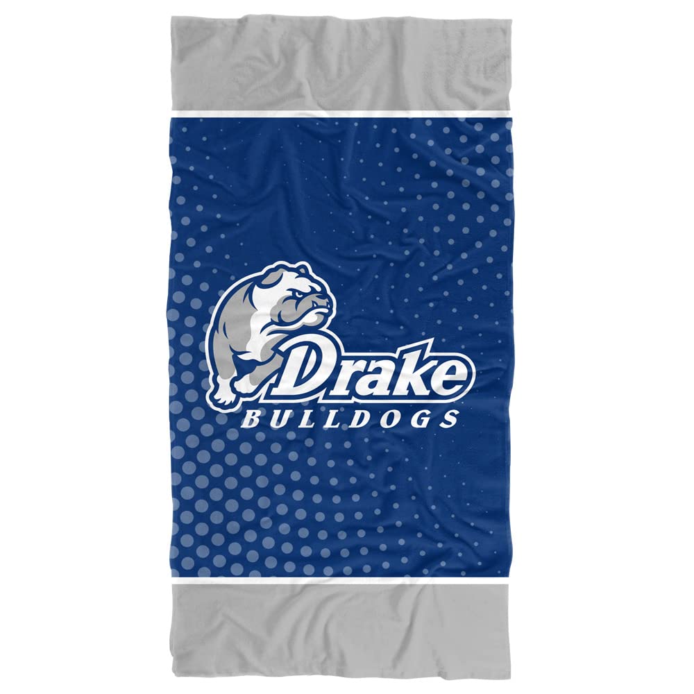 LOGOVISION Drake University Beach Towel/Bath Towel, 30"x60" Radial Dots