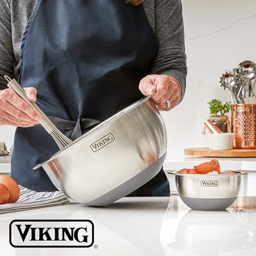 image for Viking Mixing Bowls Set, 10 Piece Stainless Steel Kitchen Cookware, No