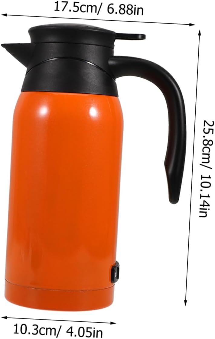 Alipis Electric Kettle for Car Travel Vehicle Water Heater Capacity Efficient Heating for Instant Beverages for -distance Trips Portable Design for Camping and Road Trips