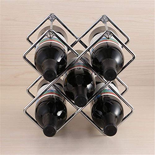Soporte metálico para vino de 5 botellas miniatura 6