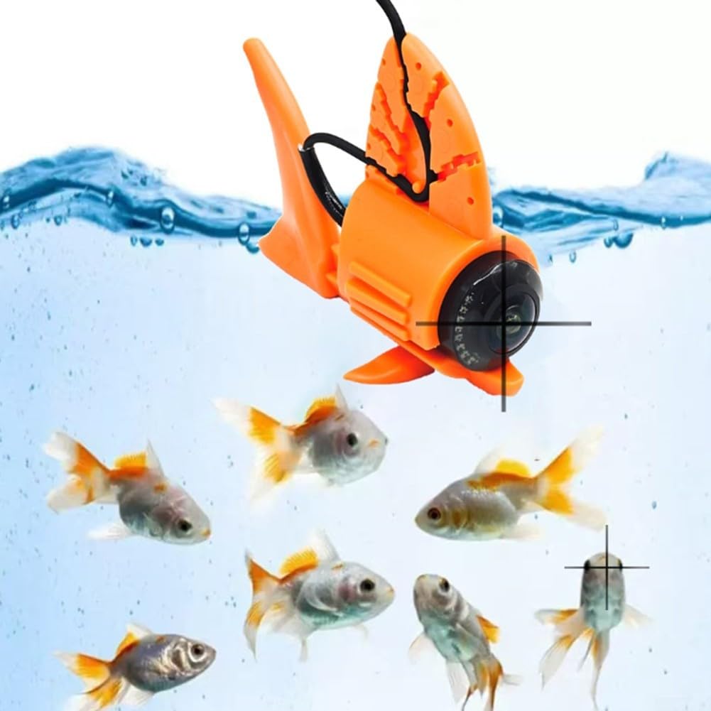 Cámara de pesca subacuática, cámara de búsqueda de peces impermeable de 4,3 pulgadas con lente ajustable y cable o pesca en barco de río hielo (A)