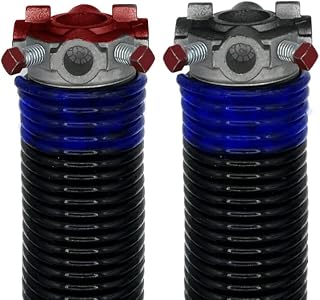 Alcan Premium Garage Door Torsion Springs - Pair (0.262 in. Wire x 2 in. D x 35 in. L) | Garage Door Spring Replacement for 7-8 Feet High Garage Doors (Right/Left)