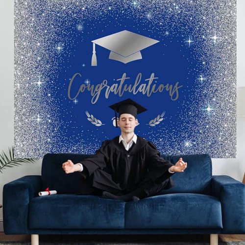 Fondo para Fiesta de Graduación 2026 Mocsicka Plateado 10x7ft miniatura 3